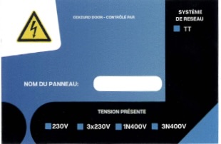 Autocollant panneau domestique FR